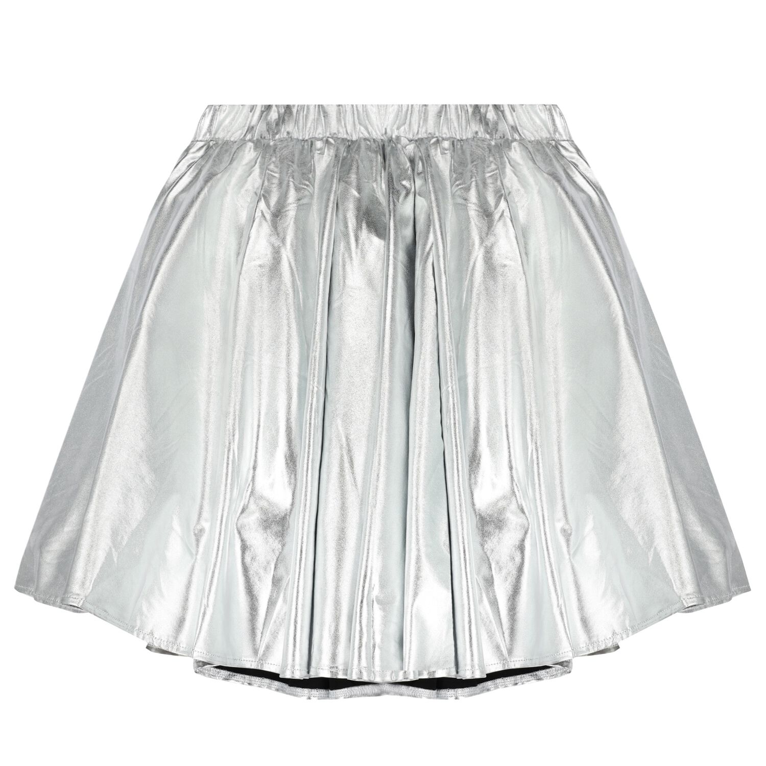 Girls Silver Metallic Skirt, 1, hi-res image number null