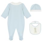 Baby Boys Blue Logo Babygrow Gift Set, 2, hi-res