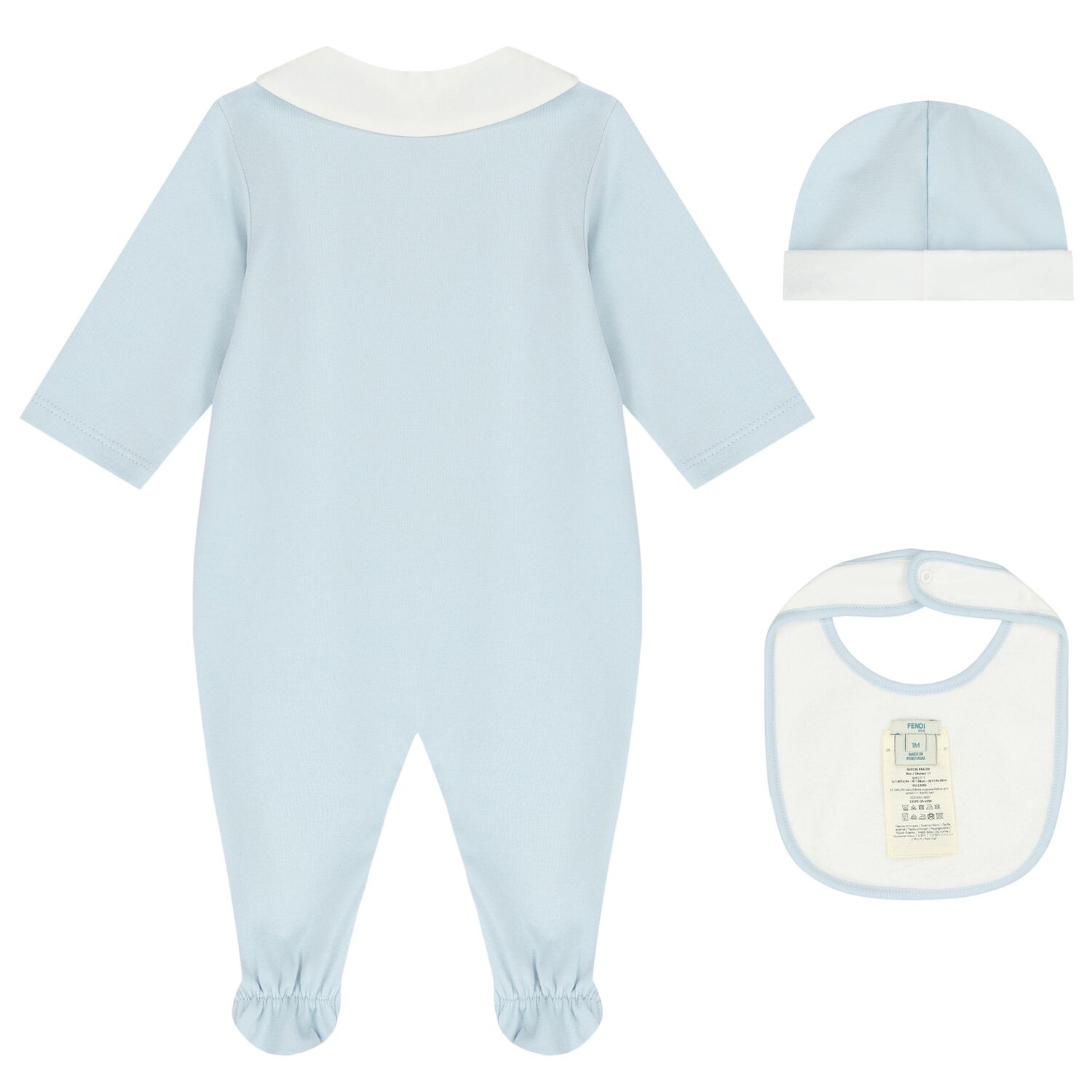 Baby Boys Blue Logo Babygrow Gift Set, 2, hi-res image number null
