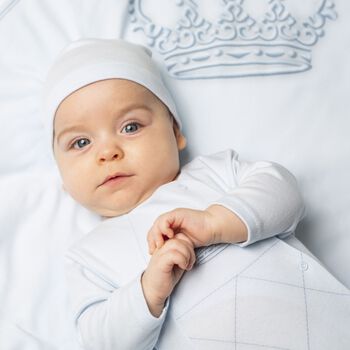 طقم أفرول بالتاج باللون الأزرق