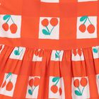 فستان بطبعة الكرز باللونين الأبيض والأحمر للبنات, 1, hi-res