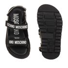 صندل بالشعار باللون الابيض والاسود , 1, hi-res