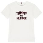 Boys White Logo T-Shirt, 3, hi-res