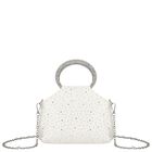 Girls Ivory Rhinestone Embellished Handbag ( 23cm ), 1, hi-res