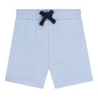 Baby Boys Blue & White Logo Shorts Set, 1, hi-res