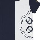 Boys Navy Blue & White Logo T-Shirt, 2, hi-res