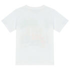 Boys White Chameleon T-Shirt, 1, hi-res