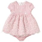 Baby Girls Pink Organza Dress Set, 1, hi-res