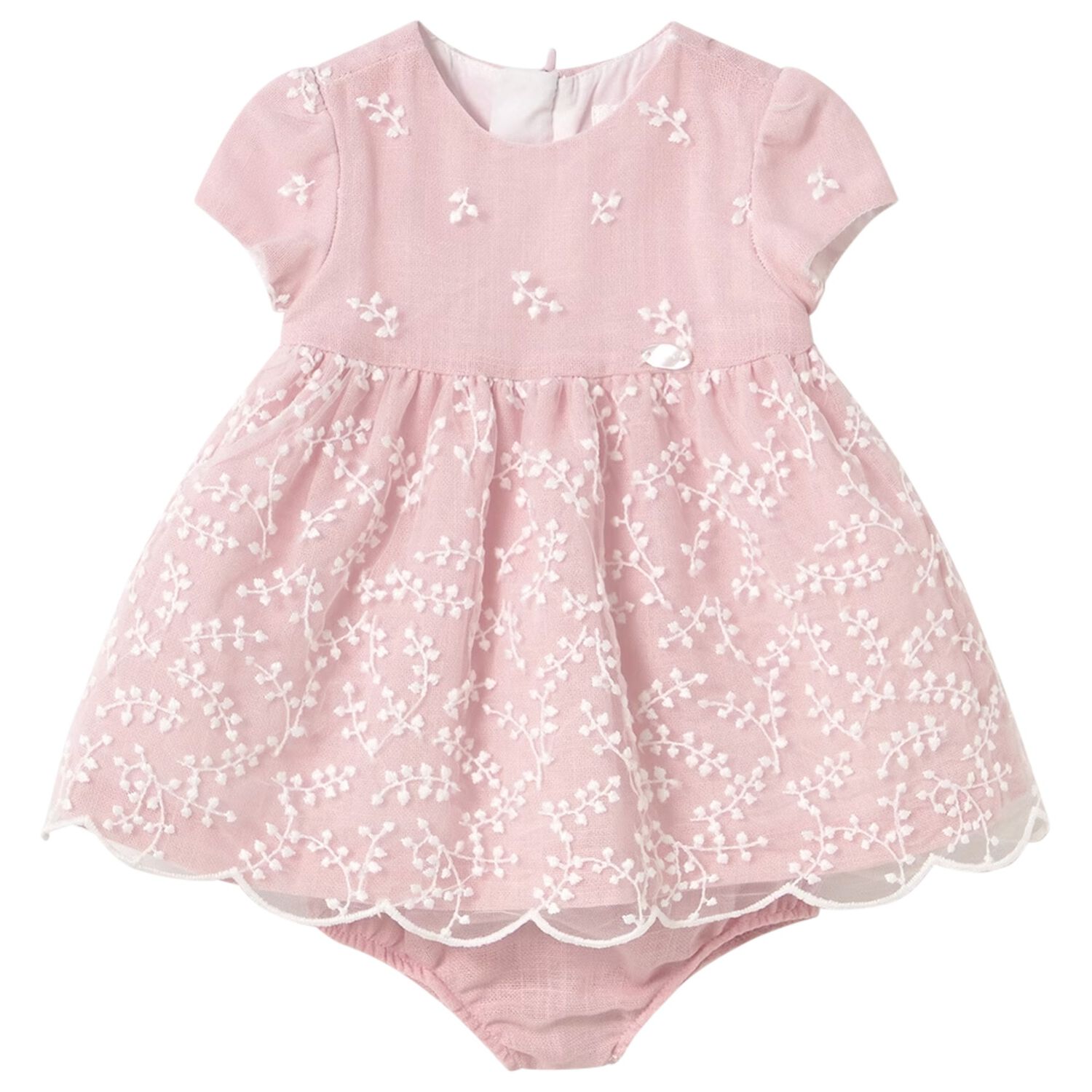 Baby Girls Pink Organza Dress Set, 1, hi-res