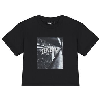 Girls Black Logo T-Shirt