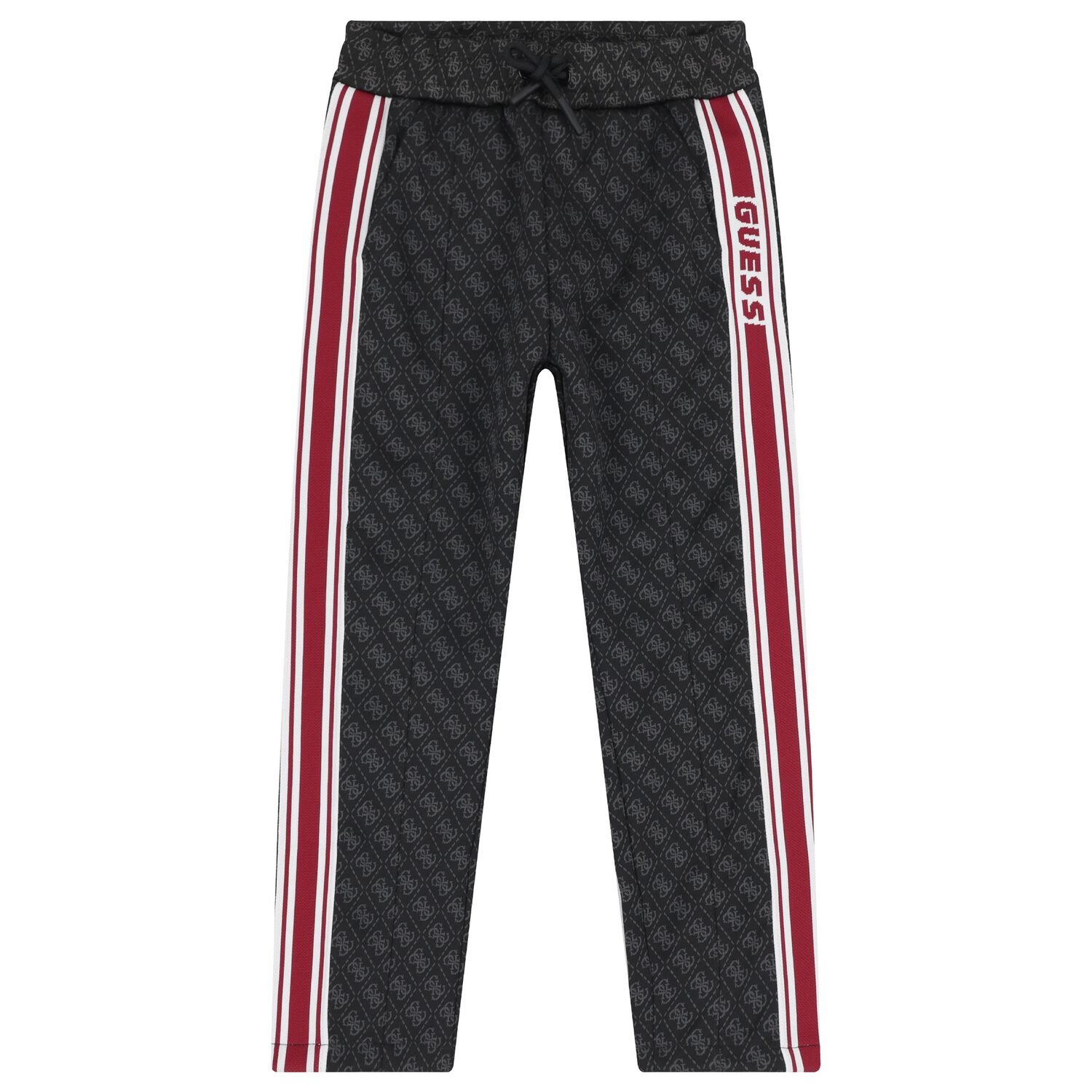Boys Black & Red Logo Joggers, 1, hi-res