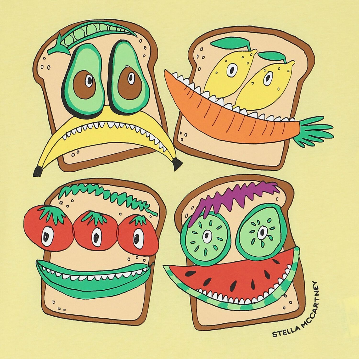 Boys Yellow Sandwich T-Shirt, 2, hi-res