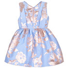 Girls Blue & Rose Gold Dress, 1, hi-res