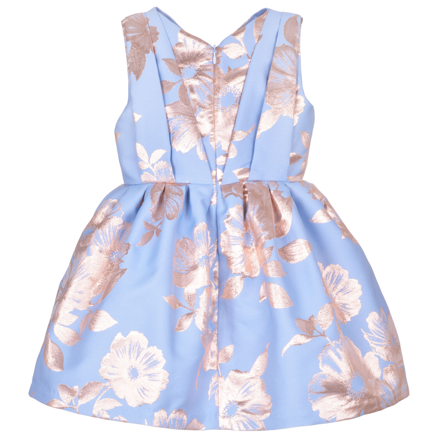 Girls Blue & Rose Gold Dress, 1, hi-res image number null