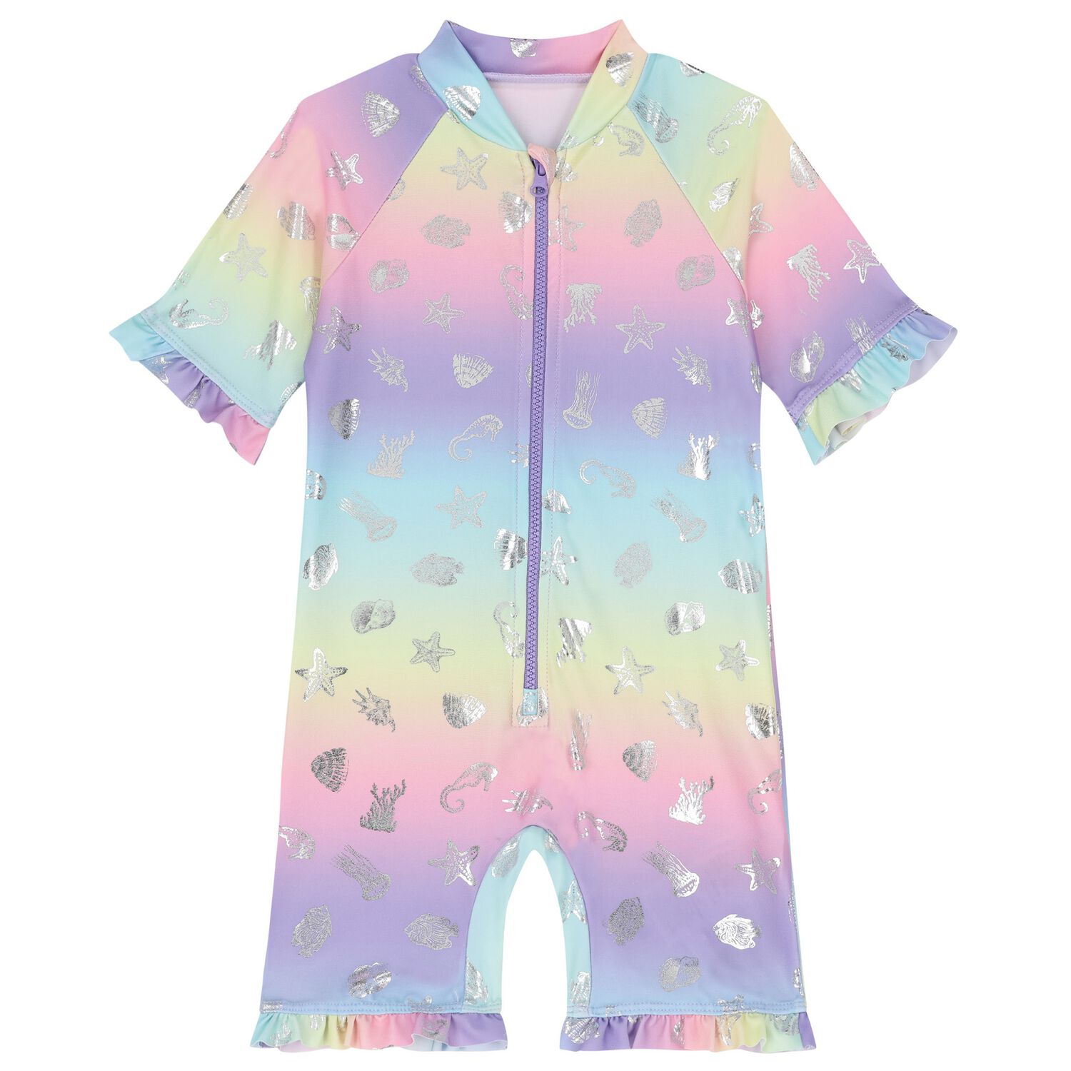 Younger Girls Purple Sun Suit, 1, hi-res image number null