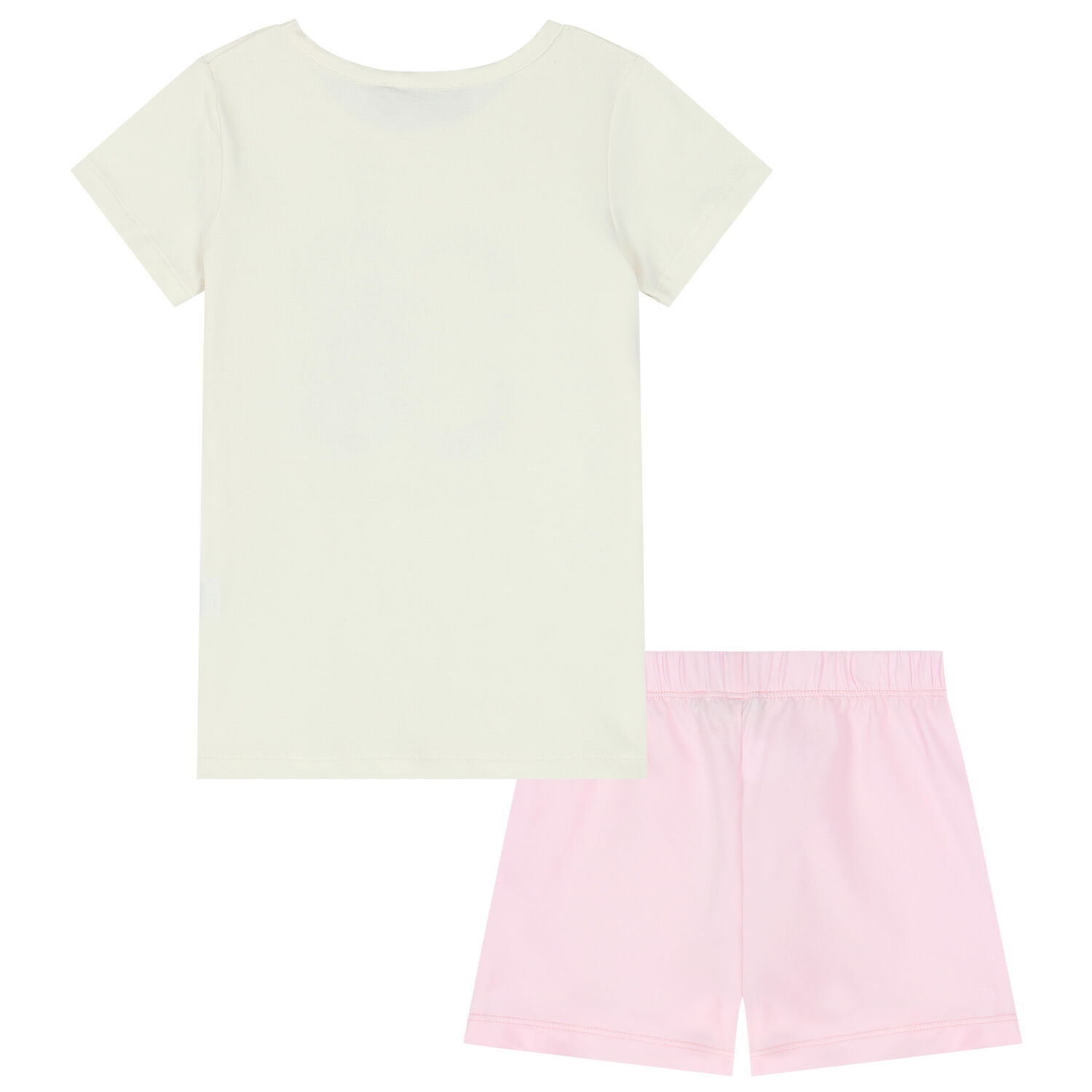 Girls Ivory & Pink Logo Pyjamas, 1, hi-res image number null