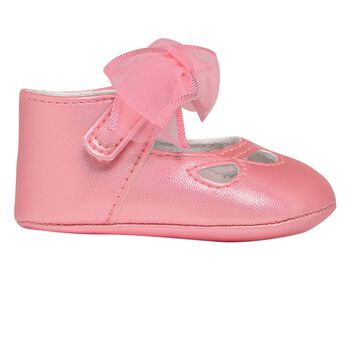 Baby Girls Pink Bow Pre Walker Shoes