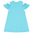 Girls Blue Ruffled Dress Set, 4, hi-res