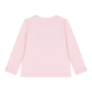 Baby Girls Pink Logo Long Sleeve Top