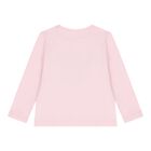 Baby Girls Pink Logo Long Sleeve Top, 2, hi-res