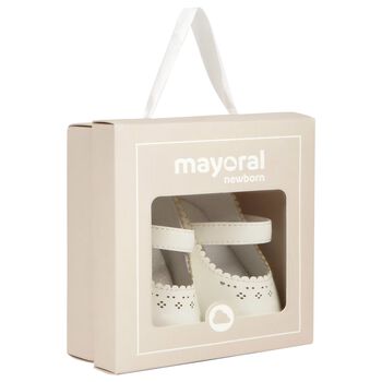 Baby Girls Ivory Leather Pre Walker Shoes