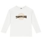 Boys White Logo Long Sleeve Top, 2, hi-res