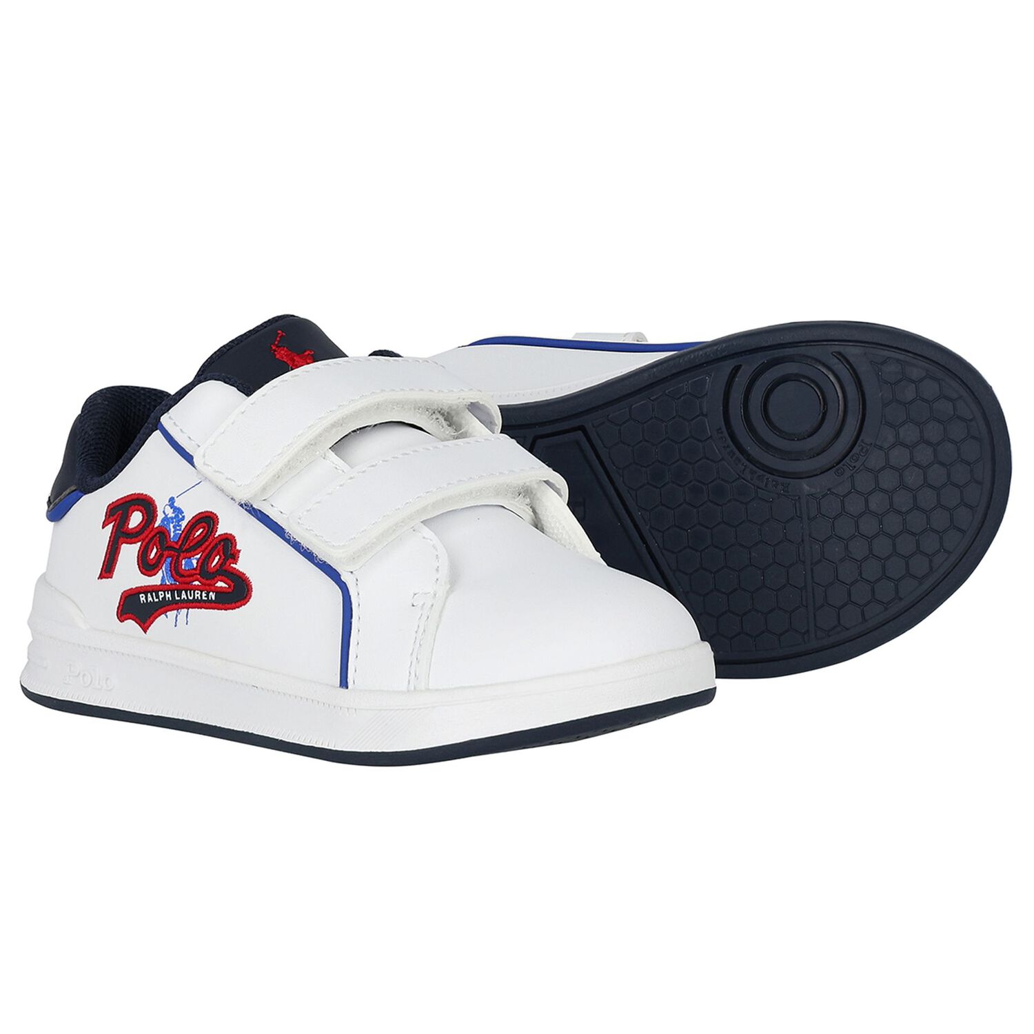 حذاء أولاد رياضي بالشعار باللون الأبيض, 1, hi-res image number null