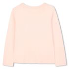 Girls Pink Logo Long Sleeve Top, 1, hi-res