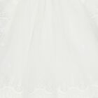 Younger Girls Ivory Embroidered Tulle Dress, 3, hi-res