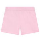 Younger Girls Pink Ruffled Shorts, 1, hi-res