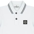 Boys White Logo Polo Shirt, 3, hi-res