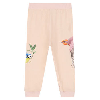 Younger Girls Pink Birds Trousers