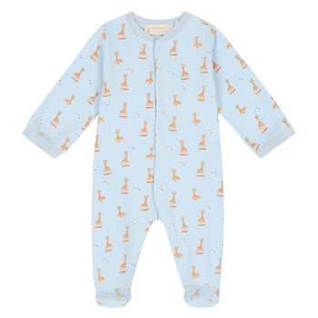 Baby Boys Blue Logo Babygrow