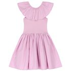 Girls Pink Ruffled Dresses, 1, hi-res