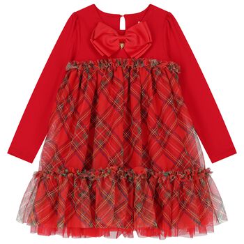 Girls Red Tartan Dress