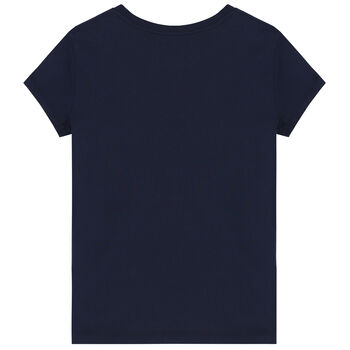 Girls Navy Blue Polo Bear T-Shirt