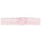 Baby Girls White & Pink Floral Headband, 1, hi-res
