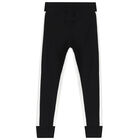 بنطلون رياضى بالشعار باللون الاسود والابيض, 1, hi-res