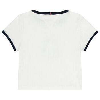 Girls White Logo T-Shirt