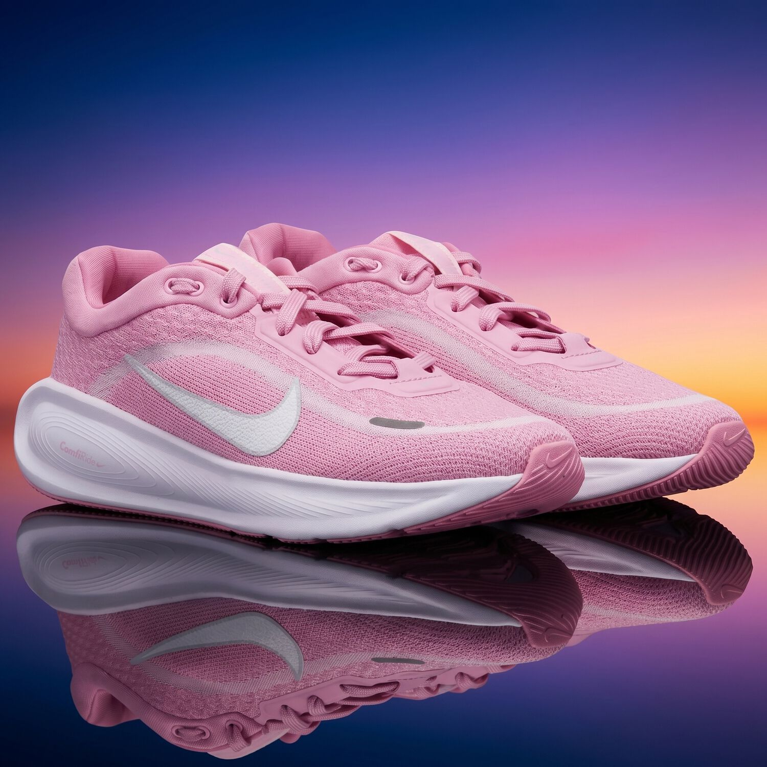 Girls Pink Logo Stellar Ride Trainers, 2, hi-res