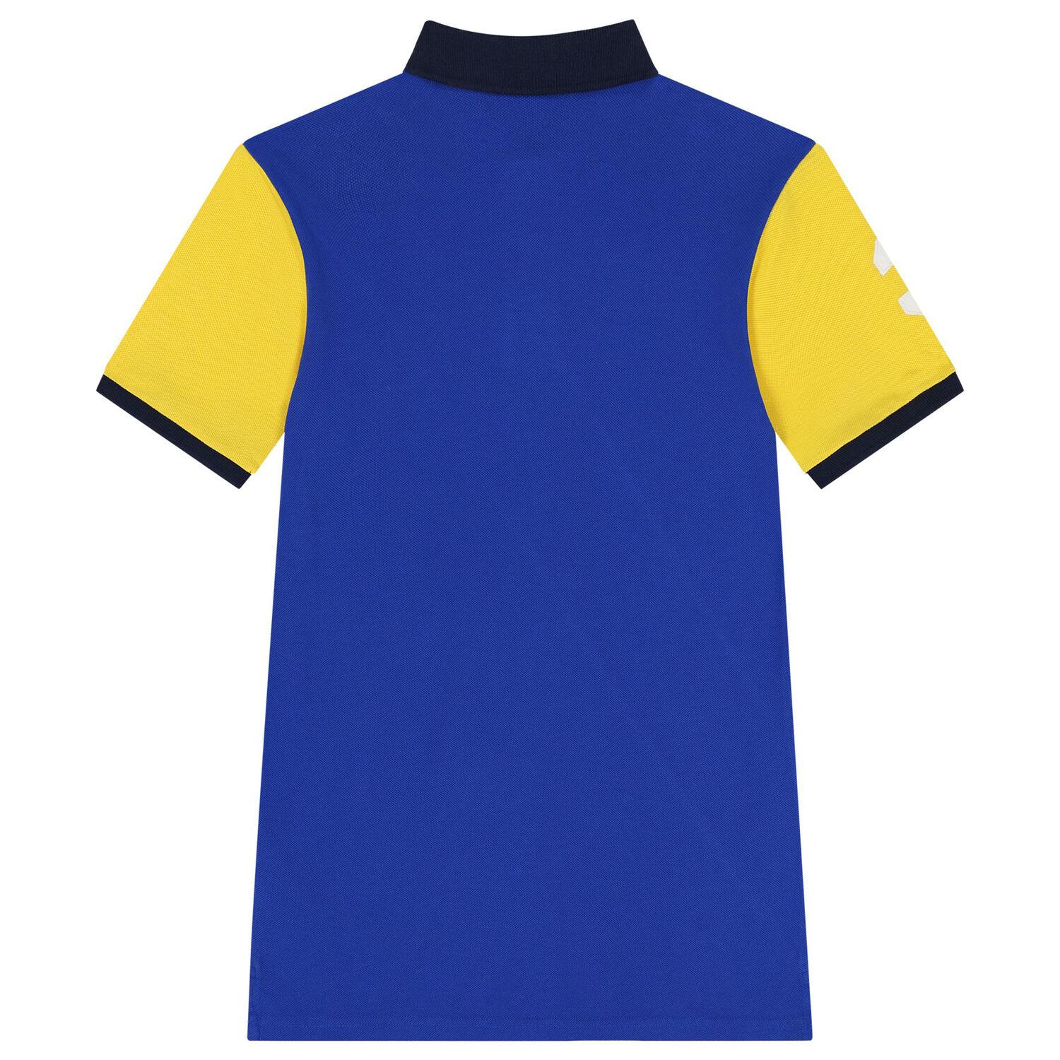 Girls Blue & Yellow Logo Polo Dress, 1, hi-res
