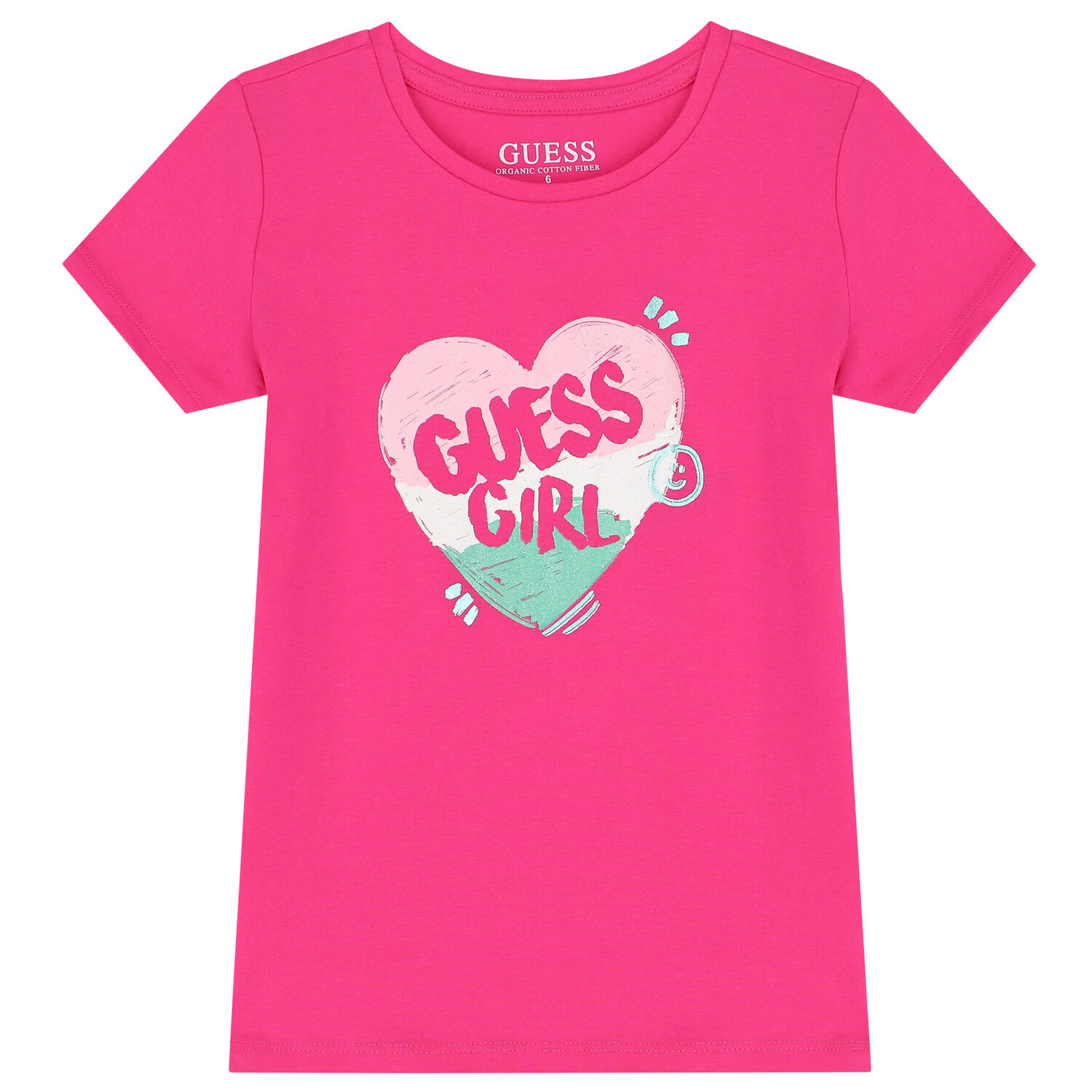 Girls Pink Heart Logo T-Shirt, 1, hi-res