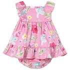 Baby Girls Pink Floral Dress Set, 1, hi-res