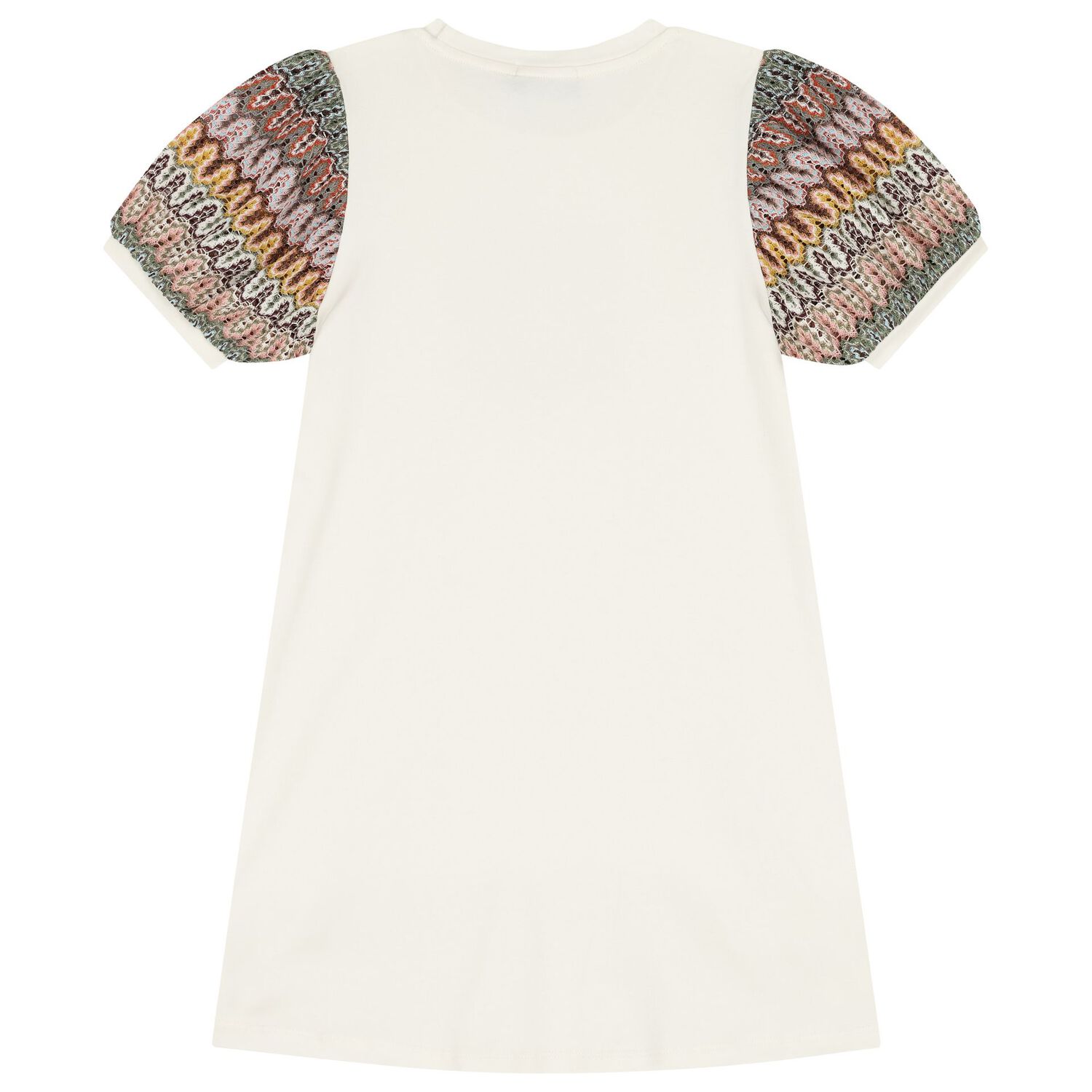 Girls Ivory Logo Dress, 1, hi-res