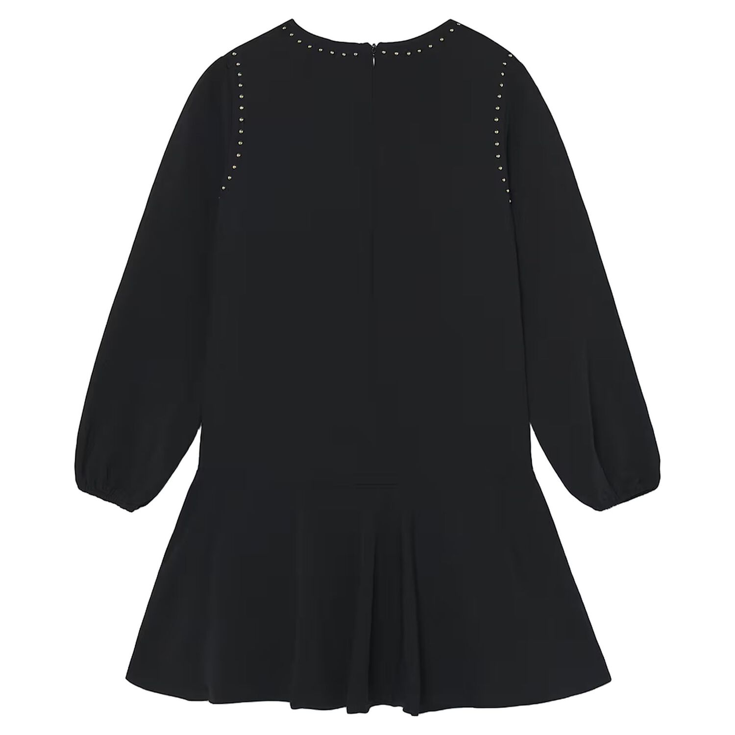 Girls Black Studded Dress, 1, hi-res