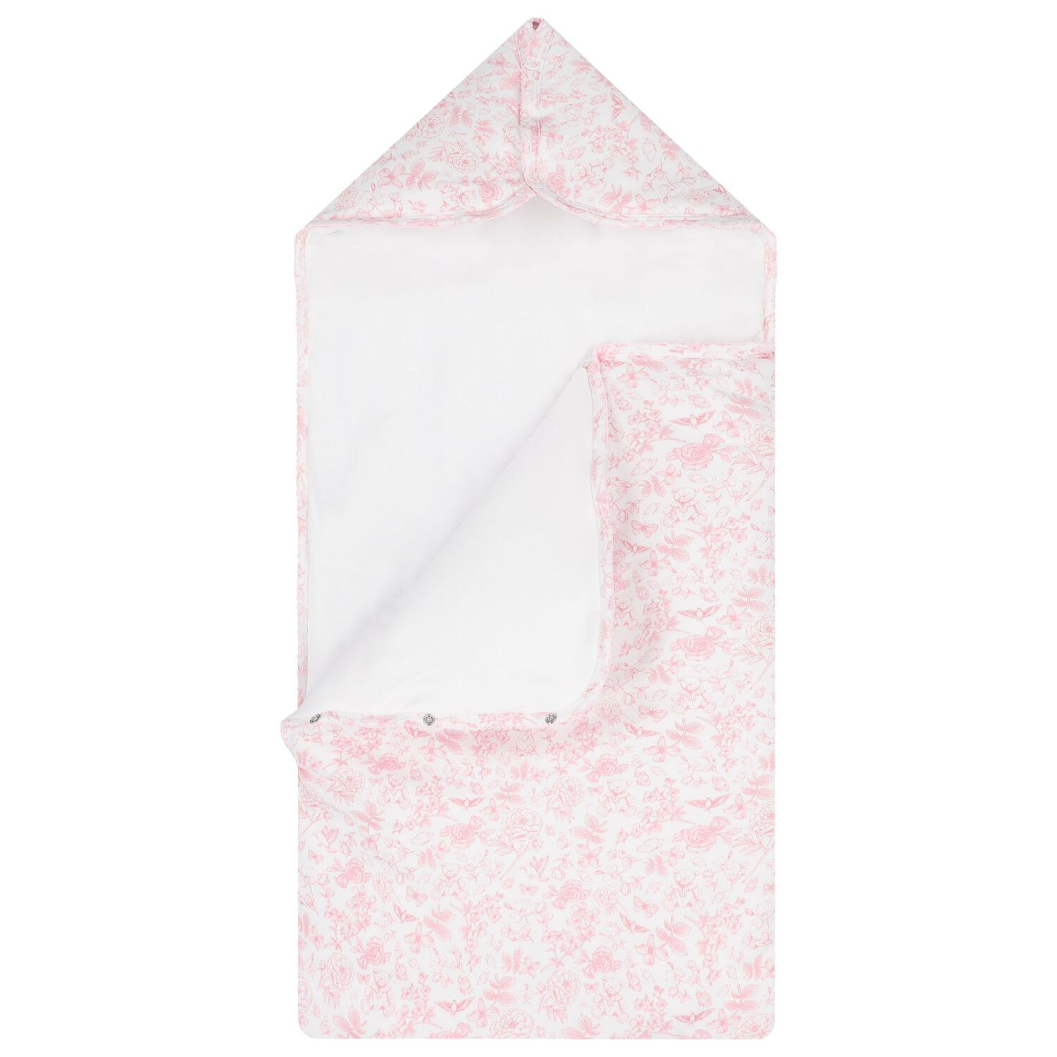 Baby Girls White & Pink Toile de Jouy Nest, 1, hi-res image number null