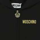 Younger Girls Black Zip Up Logo Top, 1, hi-res