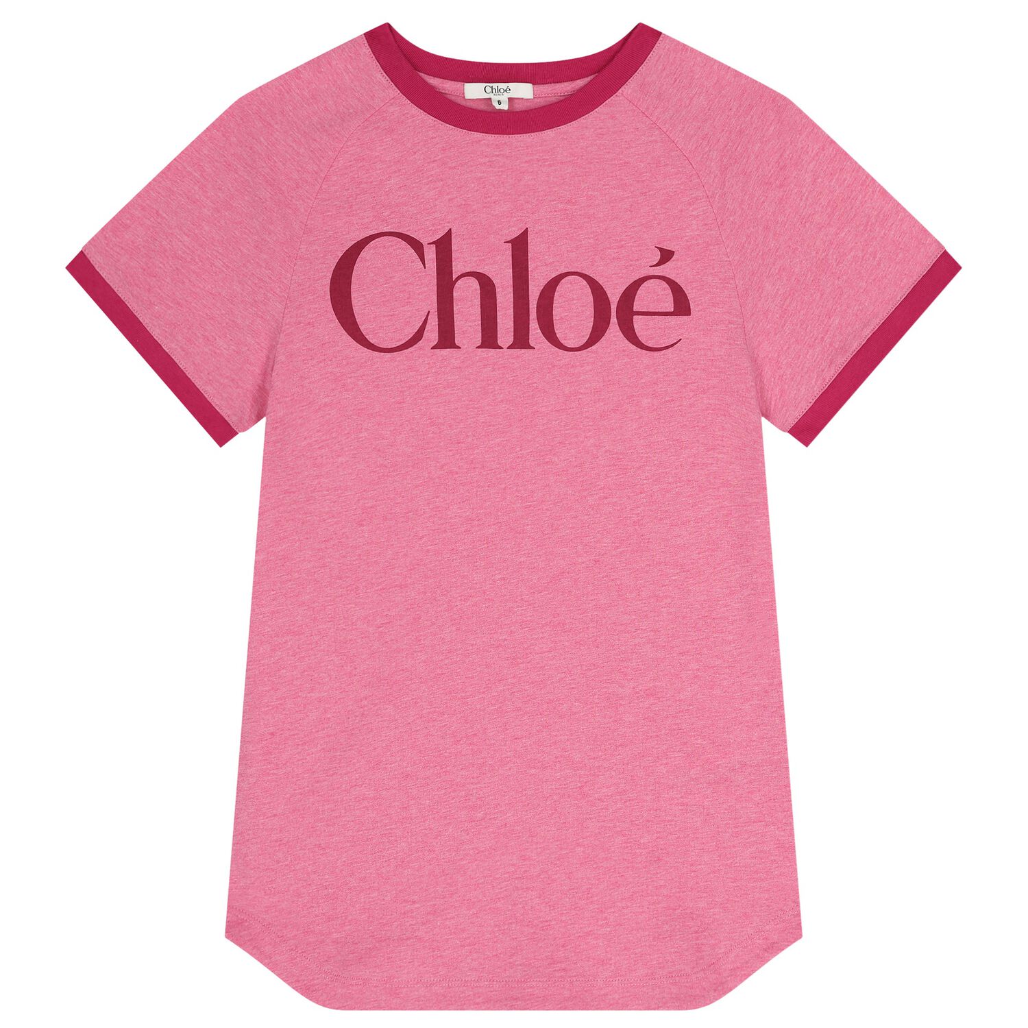 Girls Mini Me Pink Logo Dress , 1, hi-res