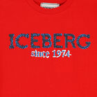 تيشيرت بالشعار باللون الأحمر للأولاد, 1, hi-res