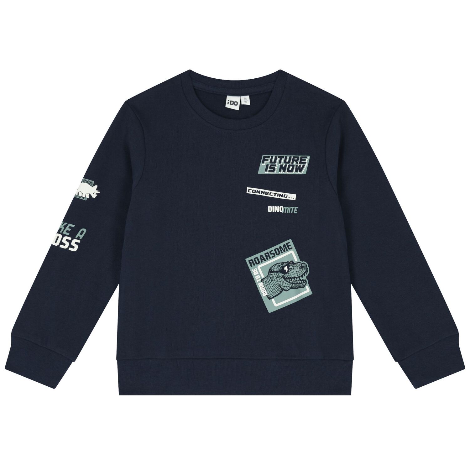 بدلة أولاد رياضية بطبعة ديناصور باللون الكحلي , 2, hi-res